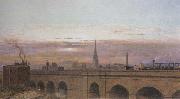 Henry George Hine,RI Railway Line at Camden Town (mk46) Spain oil painting artist